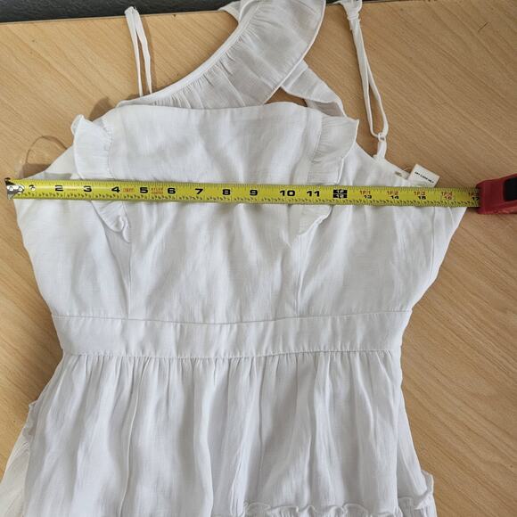 Altar'd State Medium White Ruffle Dress With Criscross Shoulders Lined Size... - Picture 8 of 12